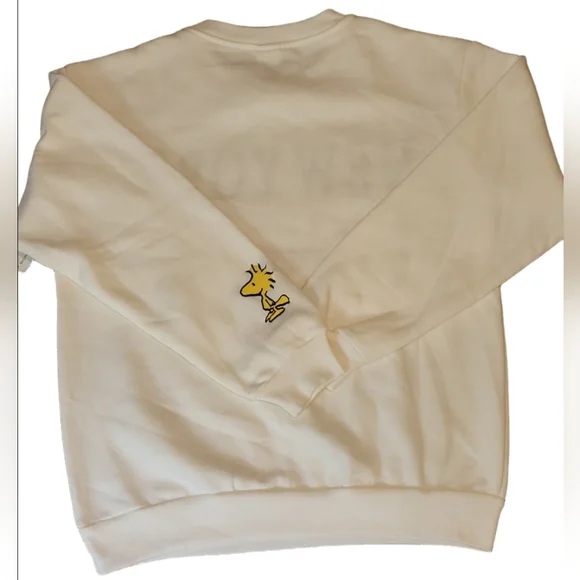 Peanuts Snoopy White Crewneck Sweatshirt Size Large - Picture 4 of 9